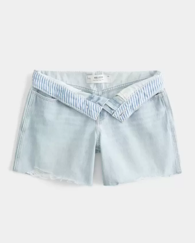 Low-Rise Baggy-Jeansshorts in heller Waschung, 5″ Low-Rise Baggy-Jeansshorts in heller Waschung, 5″