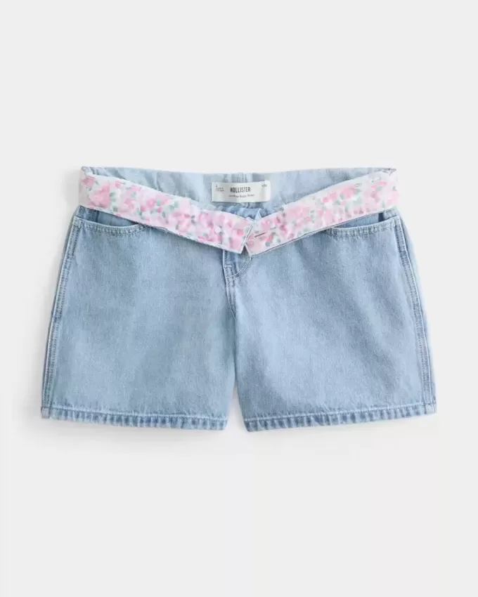 Low-Rise Baggy-Jeansshorts in mittlerer Waschung, 5″ Low-Rise Baggy-Jeansshorts in mittlerer Waschung, 5″