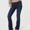 Low-Rise Boot-Jeans in dunkler Waschung