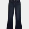 Low-Rise Boot-Jeans in dunkler Waschung