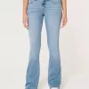 Low-Rise Boot-Jeans in heller Waschung