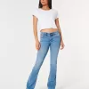 Low-Rise Boot-Jeans mit mittlerer Waschung