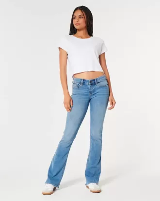 Low-Rise Boot-Jeans mit mittlerer Waschung