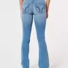 Low-Rise Boot-Jeans mit mittlerer Waschung