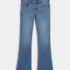 Low-Rise Boot-Jeans mit mittlerer Waschung