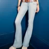 Low-Rise-Bootcut-Jeans in heller Waschung