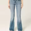 Low-Rise-Bootcut-Jeans in mittlerer Waschung Low-Rise-Bootcut-Jeans in mittlerer Waschung