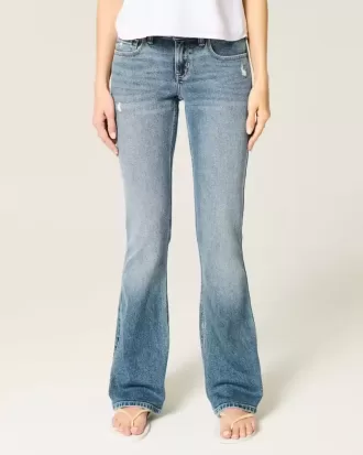 Low-Rise-Bootcut-Jeans in mittlerer Waschung