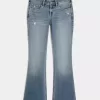 Low-Rise-Bootcut-Jeans in mittlerer Waschung Low-Rise-Bootcut-Jeans in mittlerer Waschung