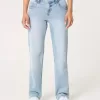 Low-Rise-Jeans in heller Waschung mit entspannter Straight-Leg-Passform