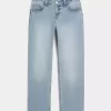 Low-Rise-Jeans in heller Waschung mit entspannter Straight-Leg-Passform