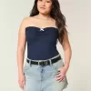Low-Rise-Mini-Skort aus Denim