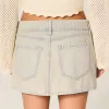 Low-Rise-Mini-Skort aus Denim Low-Rise-Mini-Skort aus Denim