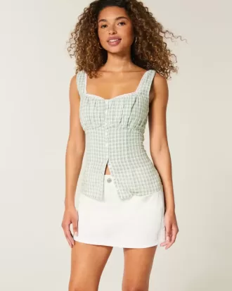 Low-Rise-Mini-Skort aus Denim