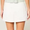 Low-Rise-Mini-Skort aus Denim