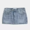 Low-Rise-Mini-Skort aus Denim Low-Rise-Mini-Skort aus Denim