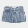 Low-Rise-Mini-Skort aus Denim