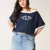 Low-Rise-Mini-Skort aus Denim mit Stern-Applikation in mittlerer Waschung Low-Rise-Mini-Skort aus Denim mit Stern-Applikation in mittlerer Waschung