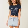 Low-Rise-Mini-Skort aus hell gewaschenem Denim Low-Rise-Mini-Skort aus hell gewaschenem Denim