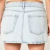 Low-Rise-Mini-Skort aus hell gewaschenem Denim Low-Rise-Mini-Skort aus hell gewaschenem Denim
