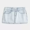 Low-Rise-Mini-Skort aus hell gewaschenem Denim Low-Rise-Mini-Skort aus hell gewaschenem Denim