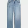 Low-Rise Relaxed Straight Jeans in mittlerer Waschung