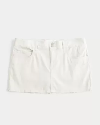 Low-Rise Shiny Butterfly Twill Mini Skort