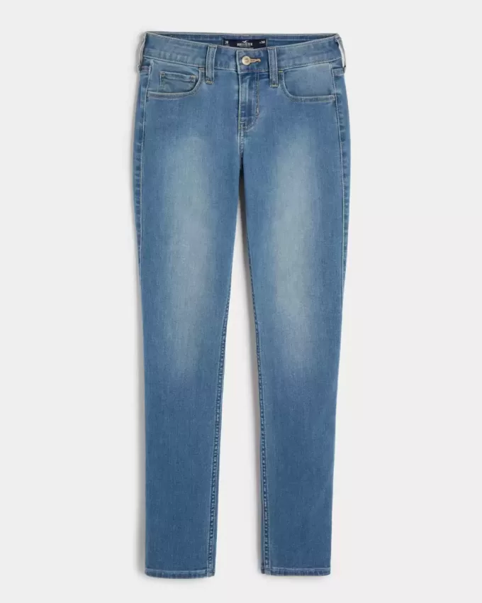 Low-Rise Super Skinny Jeans mit mittlerer Waschung Low-Rise Super Skinny Jeans mit mittlerer Waschung