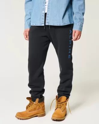 Lässige Fleece-Jogginghose mit alpiner Grafik