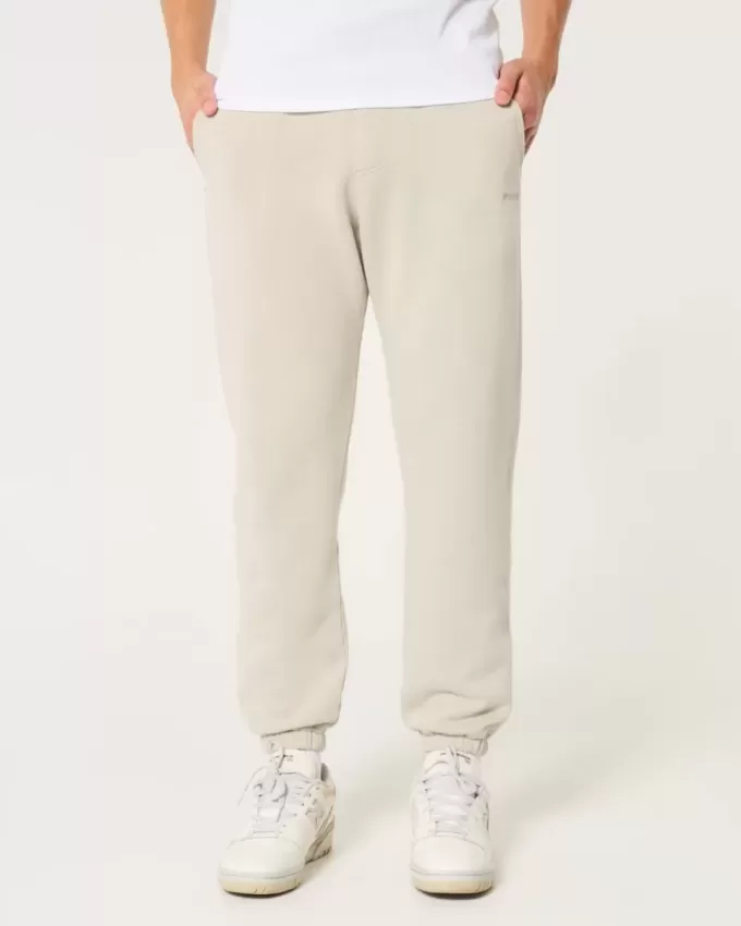 Lässige Fleece-Jogginghose mit Logo Lässige Fleece-Jogginghose mit Logo