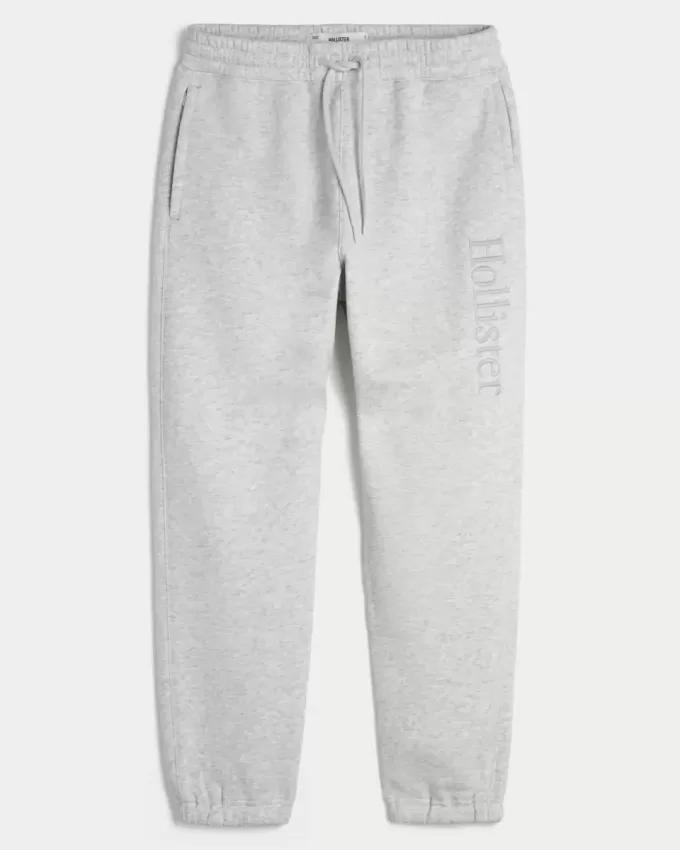 Lässige Fleece-Jogginghose mit Logo Lässige Fleece-Jogginghose mit Logo