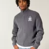 Lässiger Pullover mit Grafik und Reißverschluss