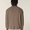 Lässiger Pullover mit Reißverschluss und Zahlengrafik
