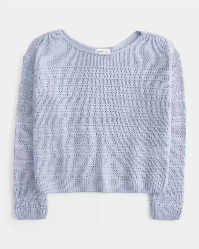 Lässiger Pullover mit strukturiertem Stichmuster Lässiger Pullover mit strukturiertem Stichmuster