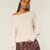Lässiger schulterfreier Pullover