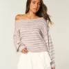 Lässiger schulterfreier Pullover