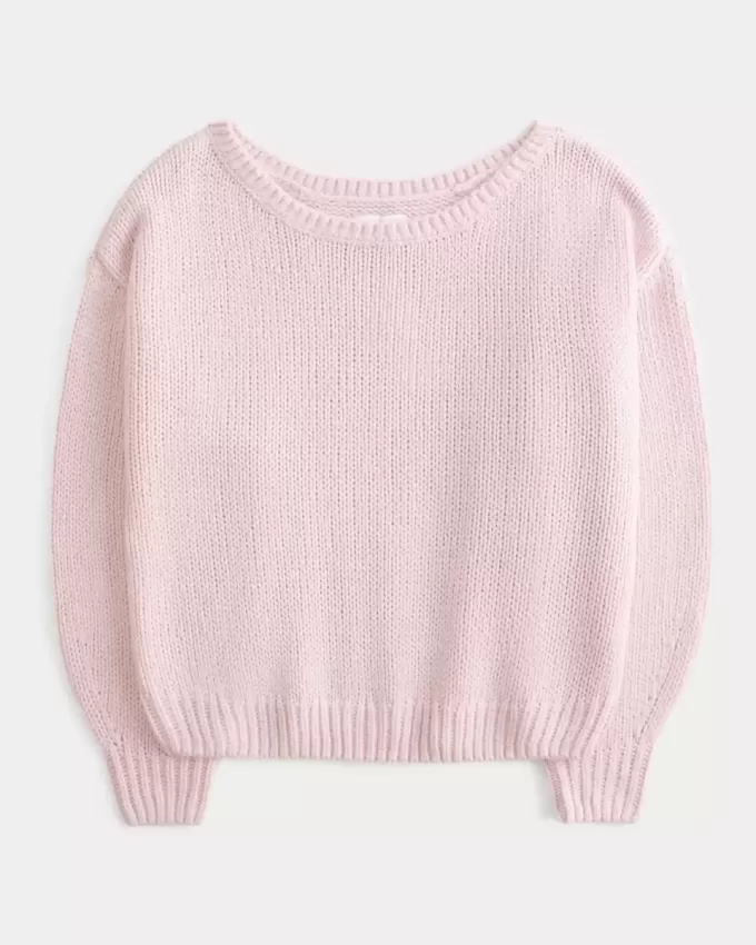 Lässiger schulterfreier Pullover