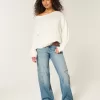 Lässiger schulterfreier Pullover