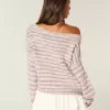 Lässiger schulterfreier Pullover