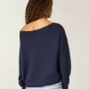 Lässiger schulterfreier Pullover