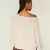 Lässiger schulterfreier Pullover