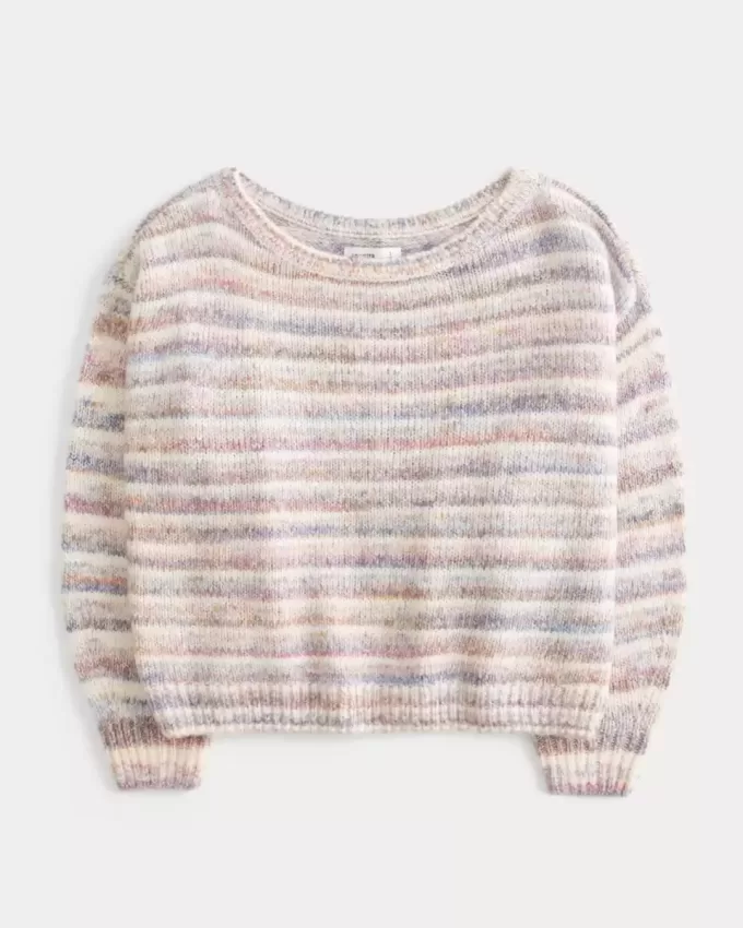 Lässiger schulterfreier Pullover
