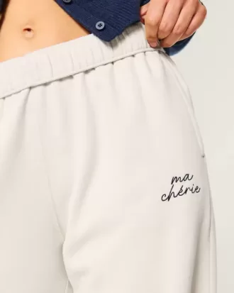 Ma Chérie – Jogginghose mit weitem Bein und Grafik