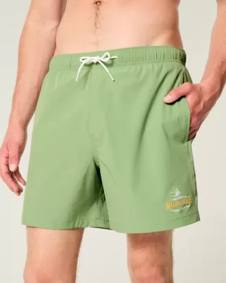 Malibu Beach – Volley-Badehose mit Grafik bis zur Mitte des Oberschenkels