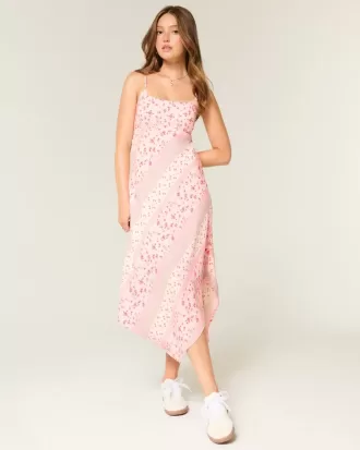 Midikleid mit asymmetrischem Saum