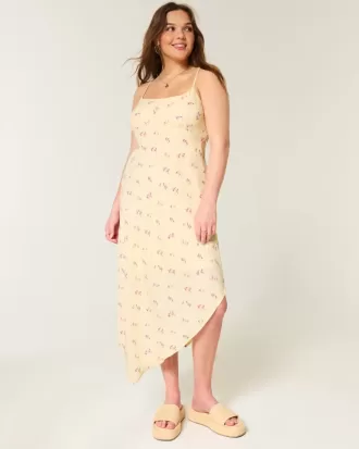 Midikleid mit asymmetrischem Saum