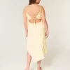 Midikleid mit asymmetrischem Saum