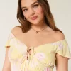 Midikleid mit Flatterärmeln und Doppelschnürung