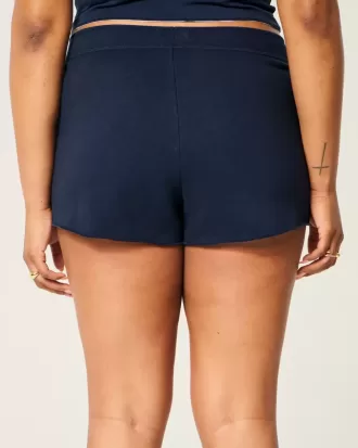 Mini-Fleece-Shorts mit Bärengrafik