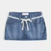 Mini-Jeansrock mit Spitzenband Mini-Jeansrock mit Spitzenband